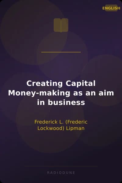 Creating Capital Money-making as an aim in business
