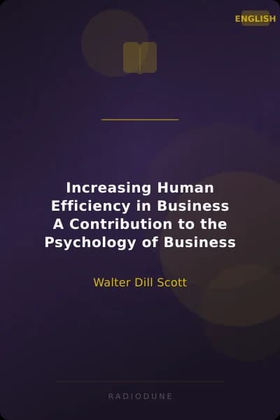 Increasing Human Efficiency in Business A Contribution to the Psychology of Business