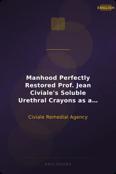 Manhood Perfectly Restored Prof. Jean Civiale's Soluble Urethral Crayons as a Quick, Painless, and Certain Cure for Impotence, Etc.