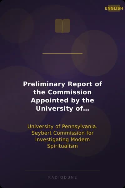 Preliminary Report of the Commission Appointed by the University of Pennsylvania to Investigate Modern Spiritualism In Accordance with the Request of the Late Henry Seybert
