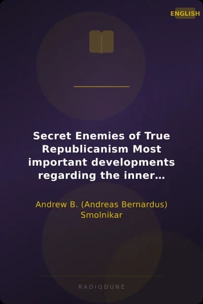 Secret Enemies of True Republicanism Most important developments regarding the inner life of man and the spirit world, in order to abolish revolutions and wars and to establish permanent peace on earth, also: the plan for redemption of nations from monarchical and other oppresive [sic] speculations and for the introduction of the promised new era of harmony, truth and righteousness on the whole globe