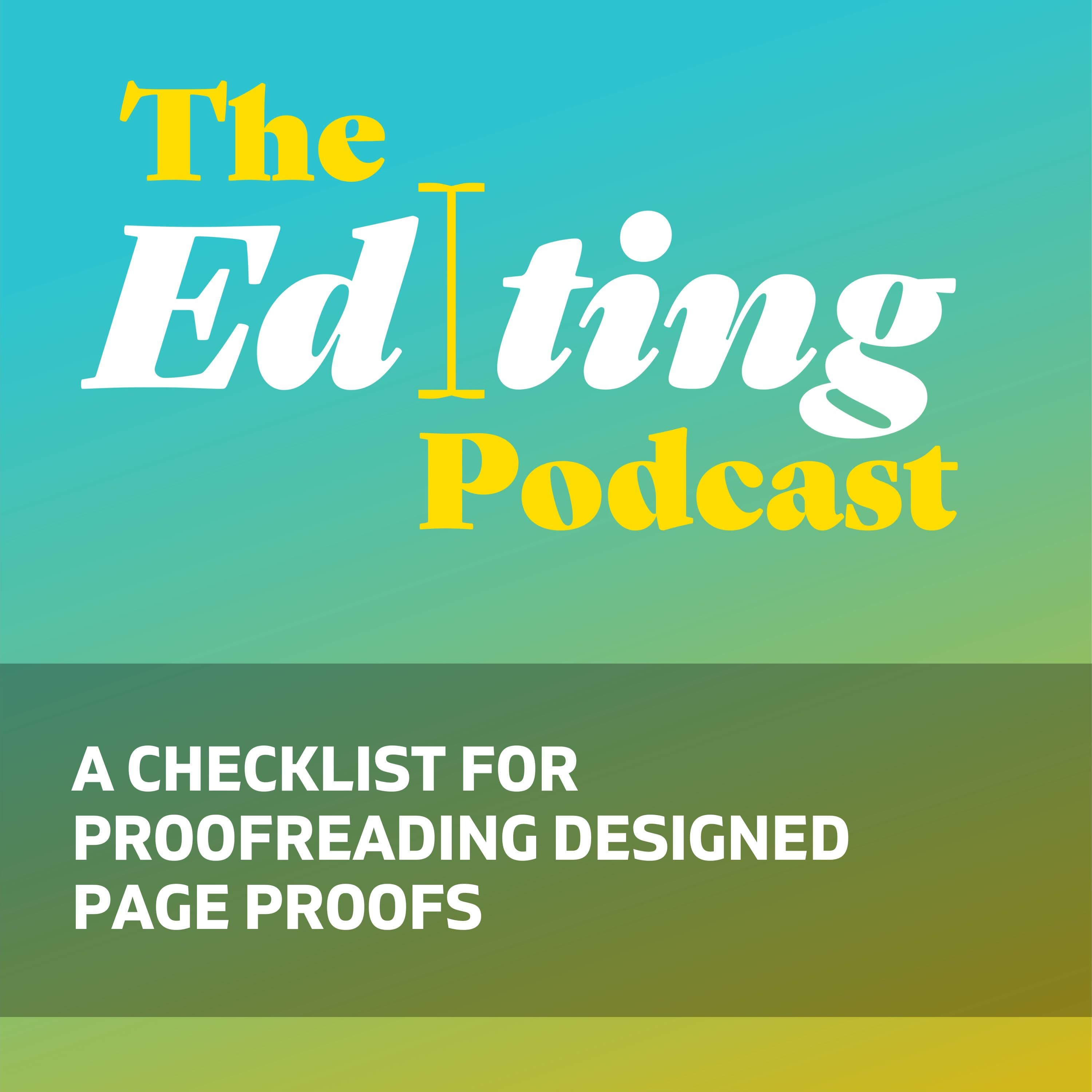 A checklist for proofreading designed page proofs