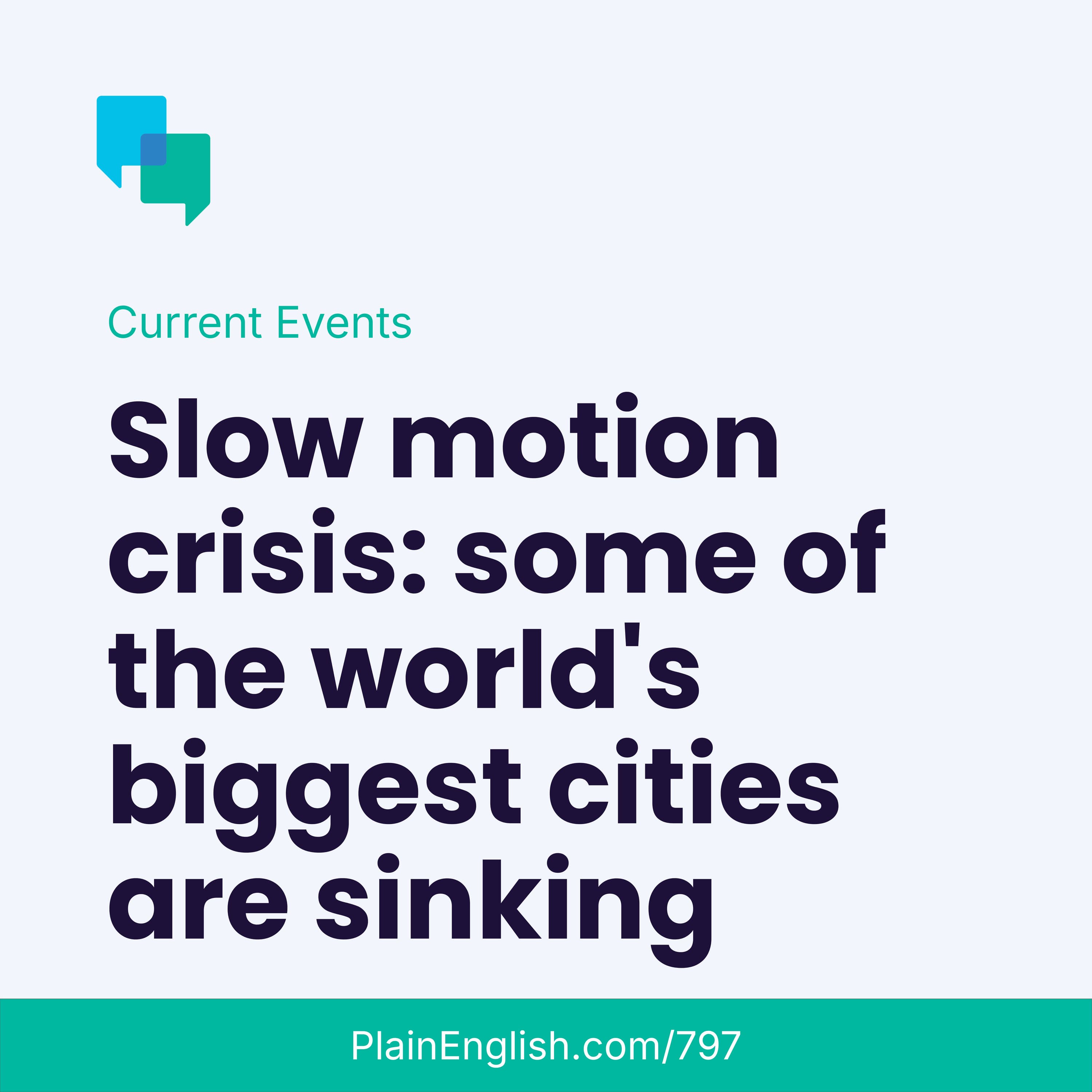Cities are getting that sinking feeling