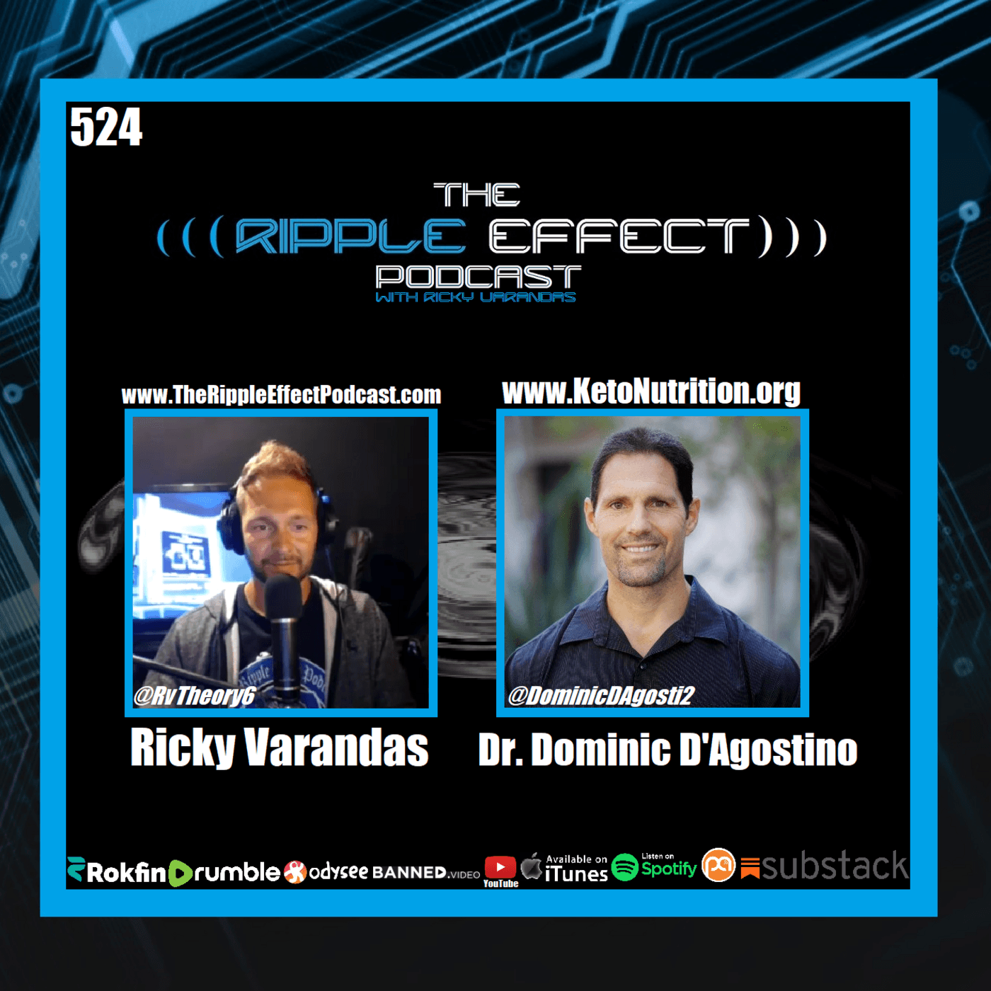 Episode 524: The Ripple Effect Podcast (Dr. Dominic D'Agostino | Can Keto Cure & Help Your Health?)