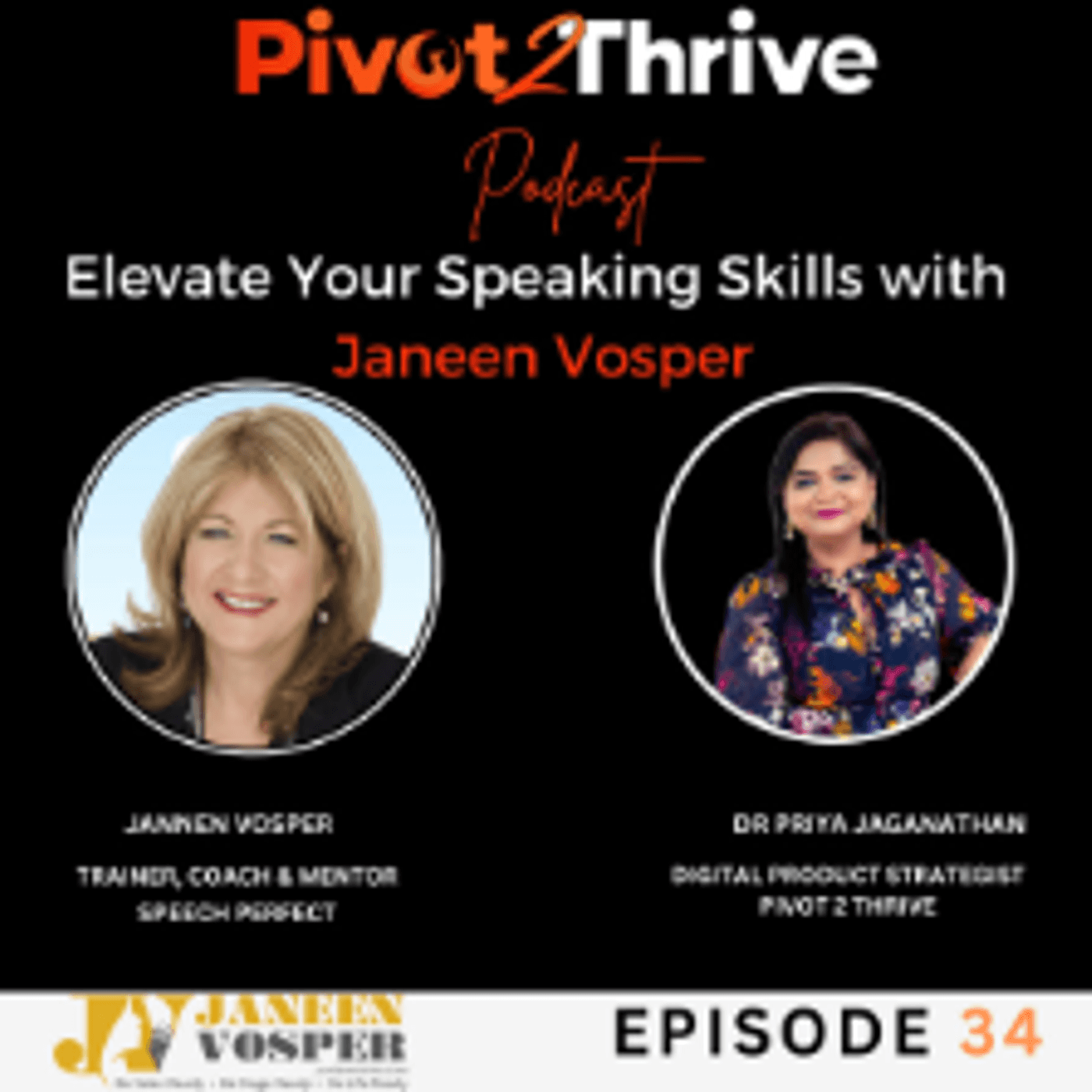 S2 Ep58: Elevate Your Speaking Skills with Janeen Vosper - Pivot 2 Thrive Episode 34