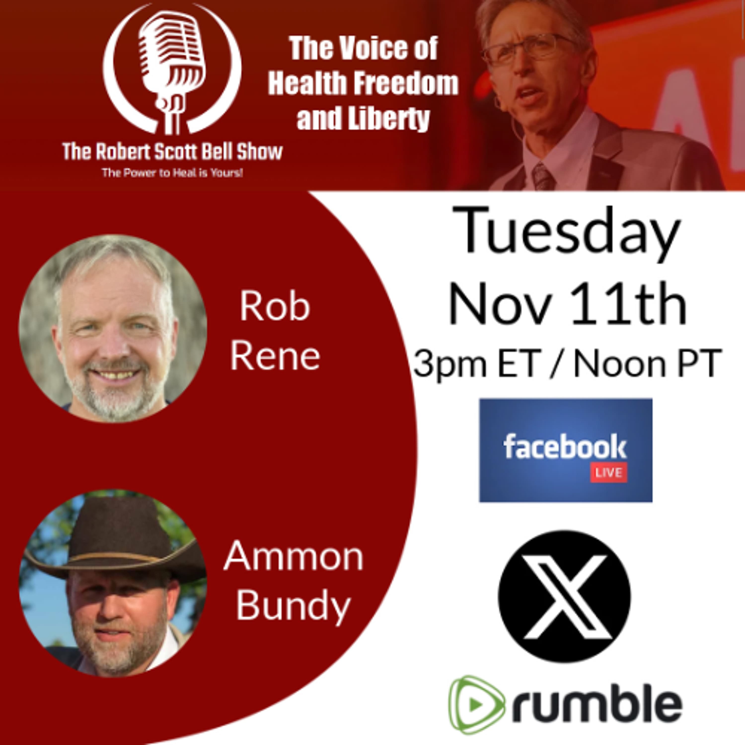 COVID PCR Fraud, Kidney Disease Surge, Rob Rene, Health Innovator, Ammon Bundy, Land Rights, Government Overreach - The RSB Show 11-11-25