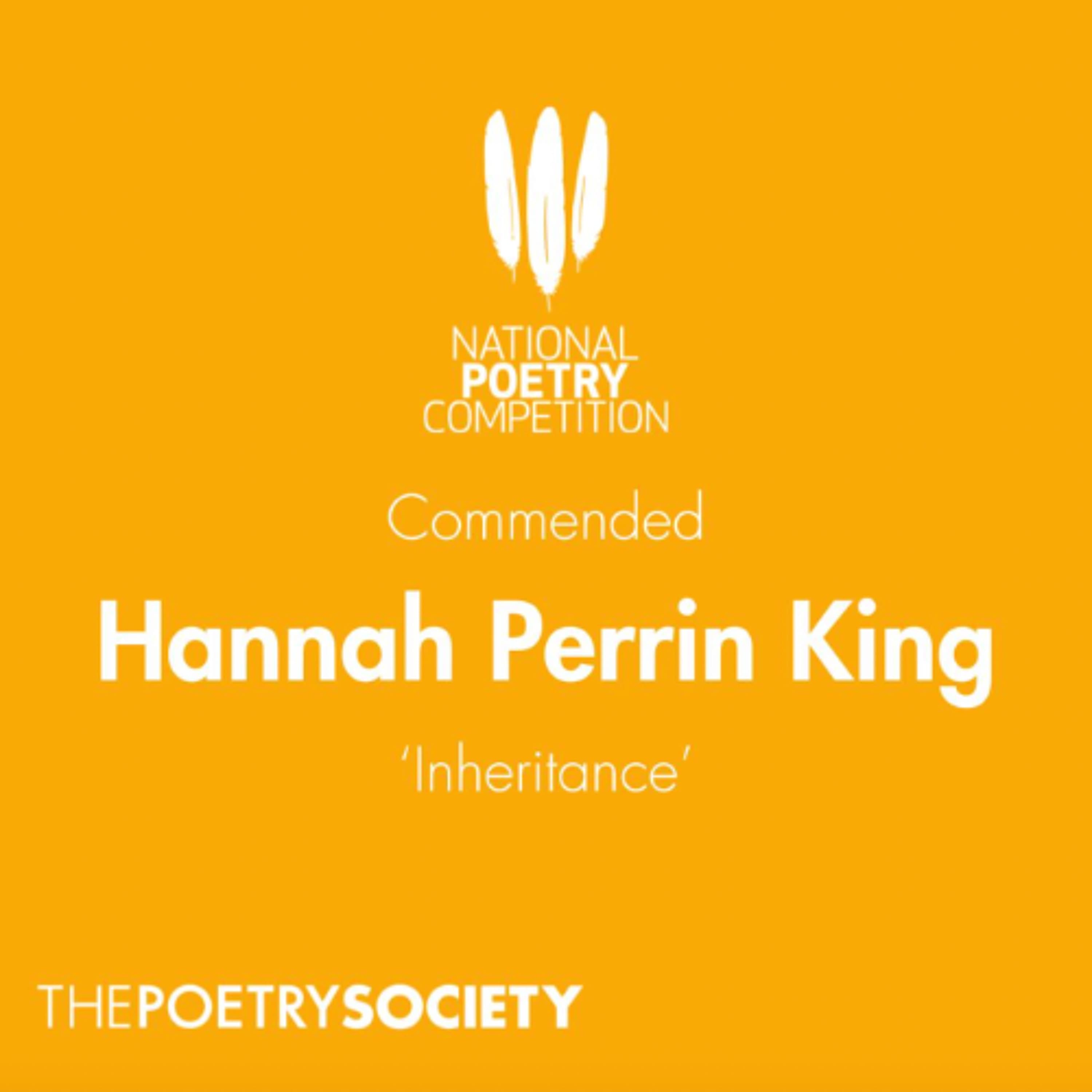 Hannah Perrin King reads 'Inheritance' | National Poetry Competition 2024