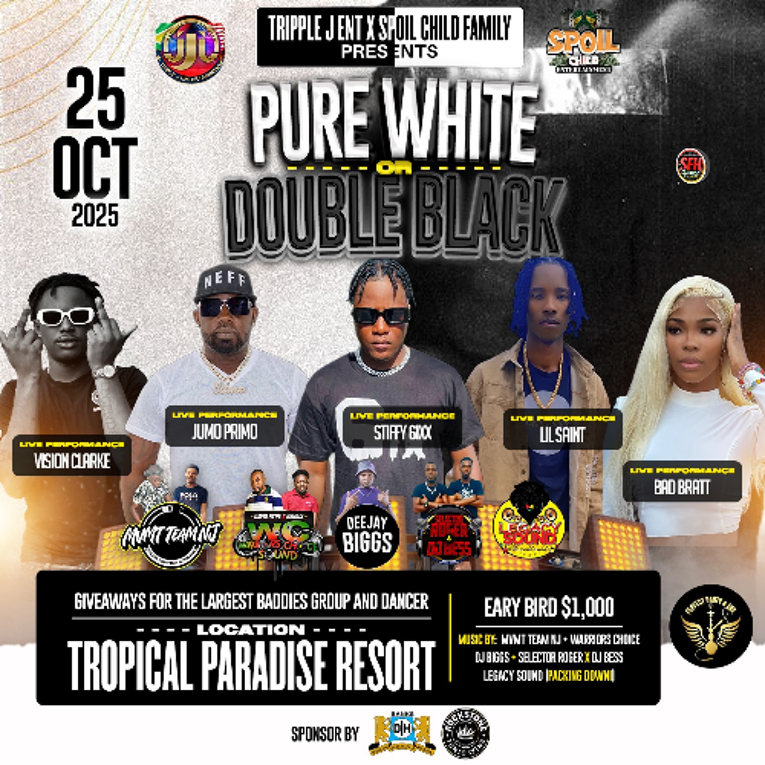 PURE WHITE OR DOUBLE BLACK PROMO UPDATE BY DJ 1BIGGS & SEL BIGPAPA