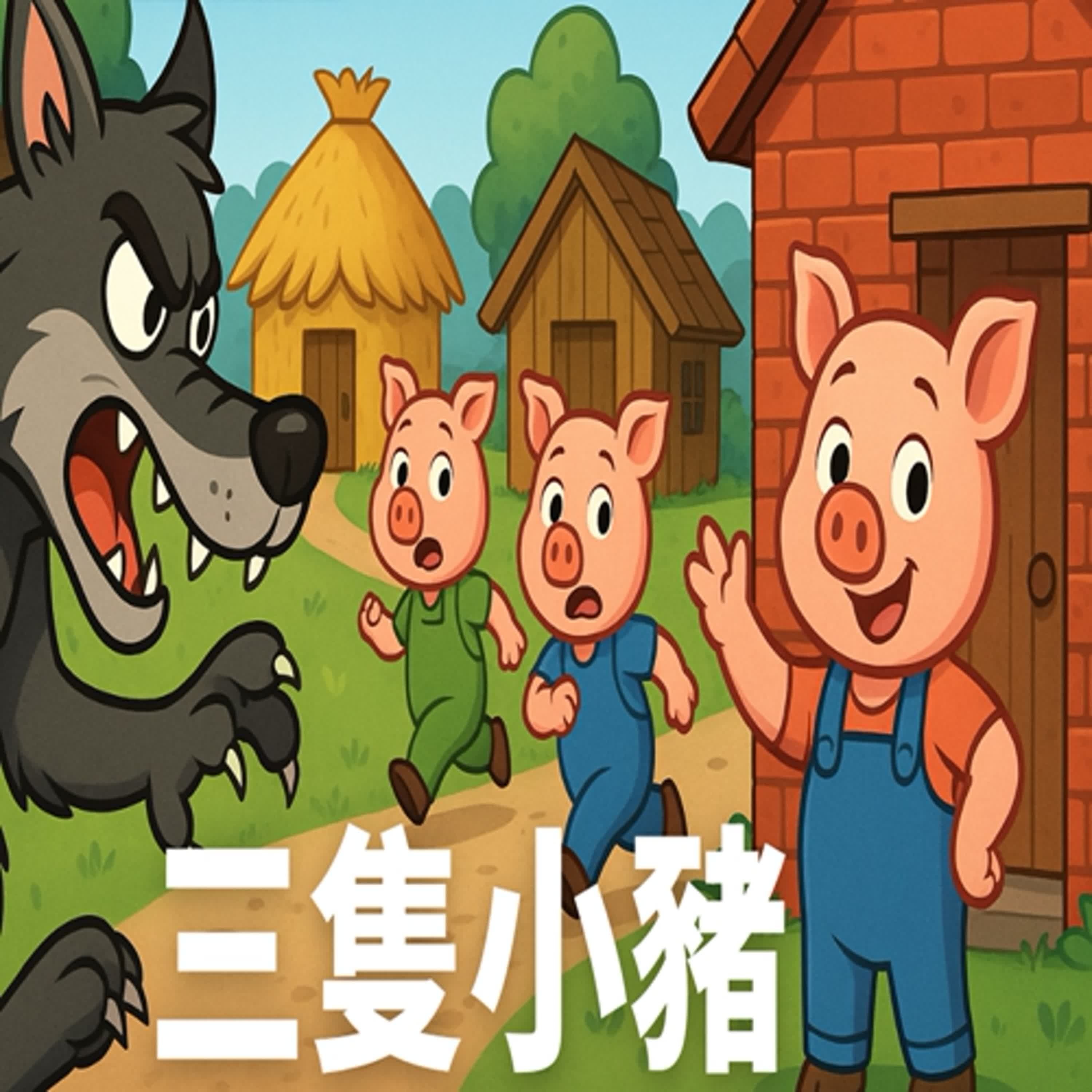 💙中文說故事💙【三隻小豬】小七媽咪睡前音樂故事 | Three Little Pigs