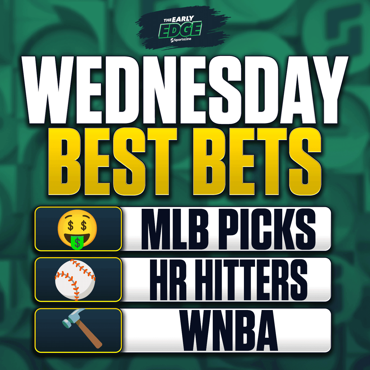 Wednesday's BEST BETS: MLB Picks + WNBA + PGA