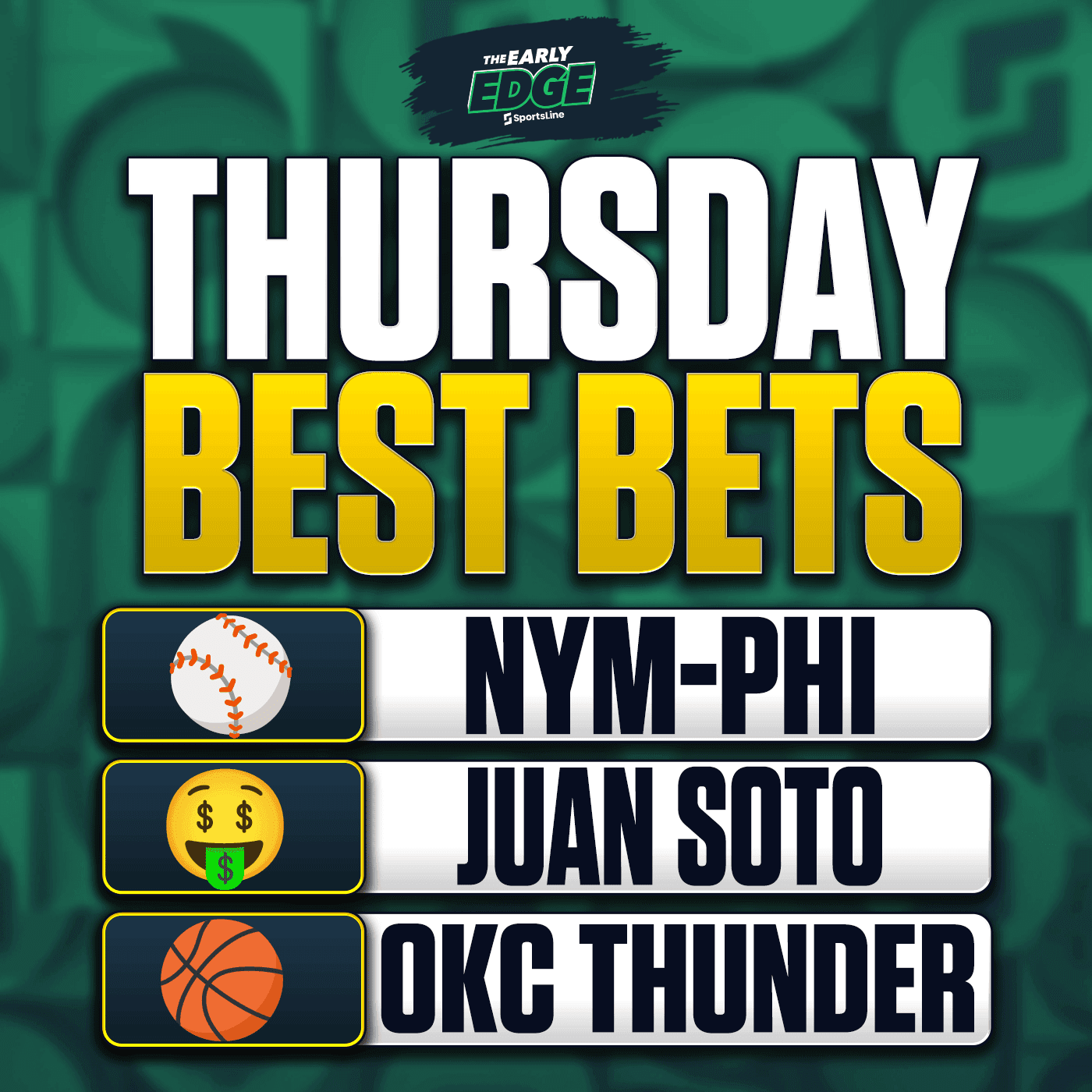 Thursday's BEST BETS: MLB Picks + The Open Bets + UFC