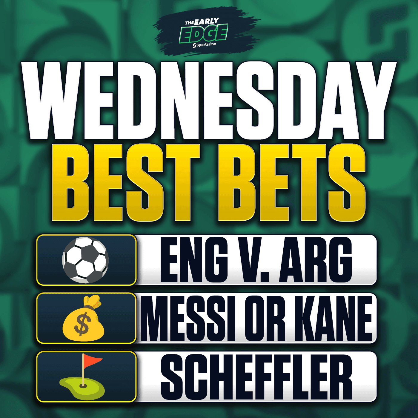 Wednesday's BEST BETS: England vs Argentina Picks + The Open