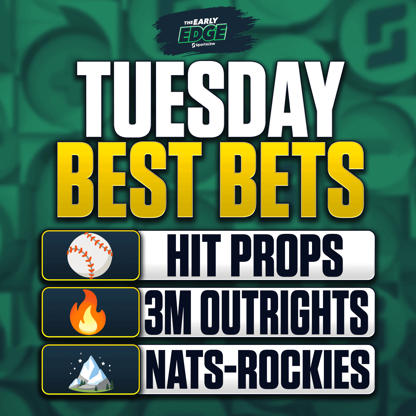 Tuesday's BEST BETS: MLB Picks and Props + PGA Bets