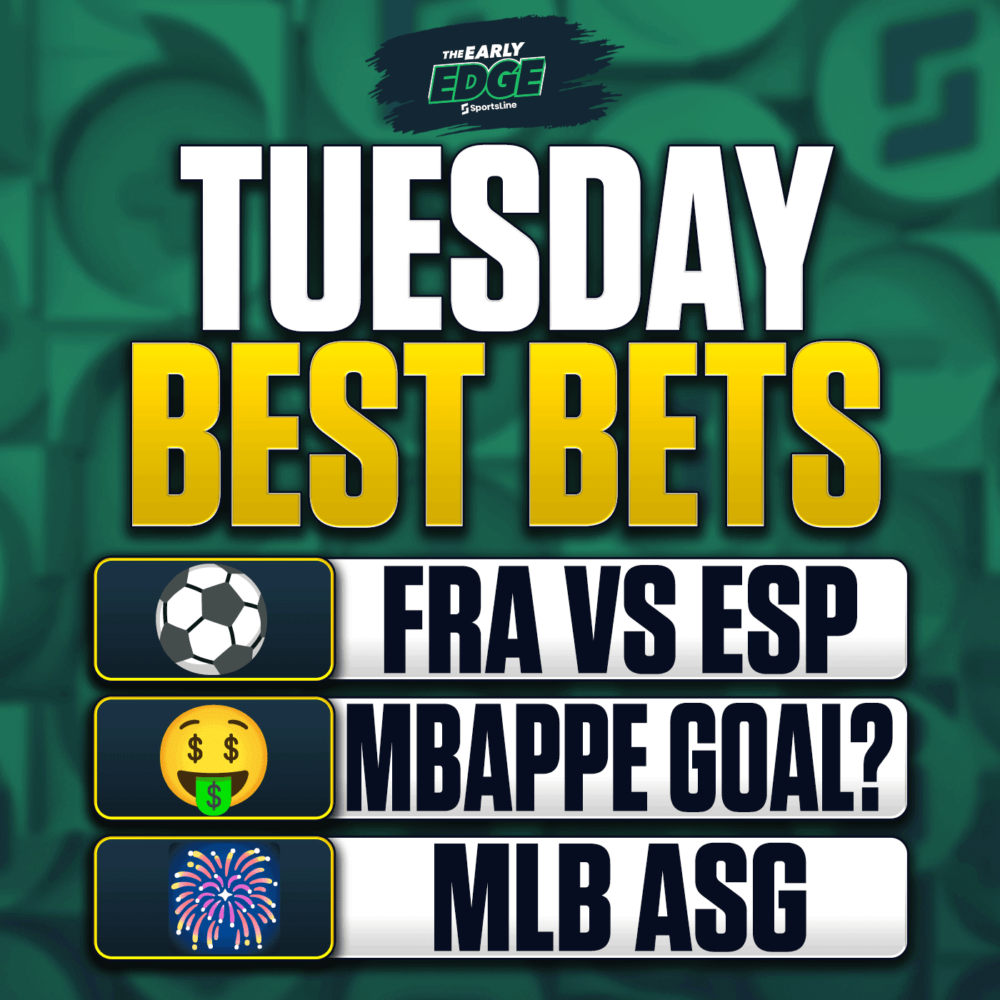Tuesday's BEST BETS: France vs. Spain Picks + All-Star Game Bets