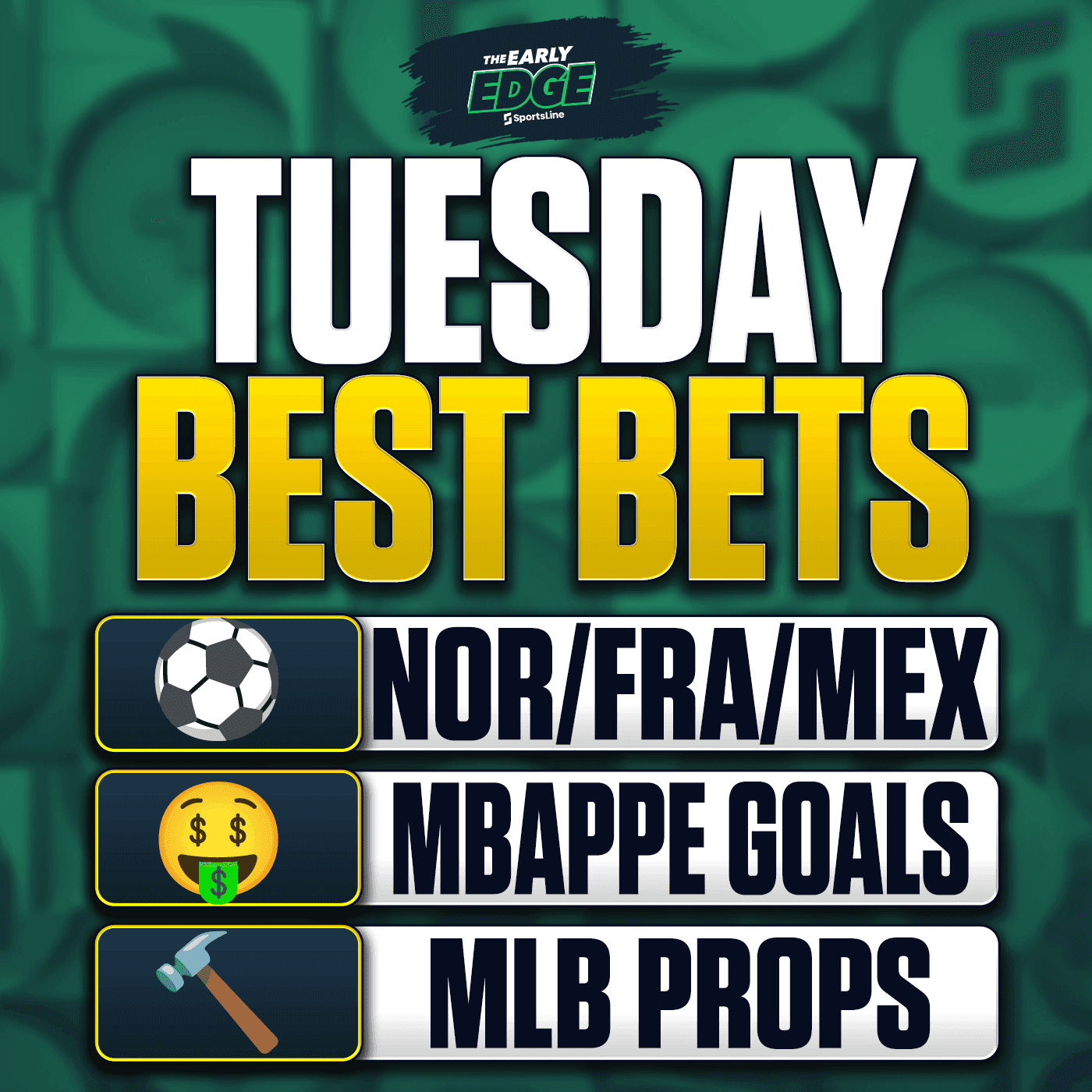 Tuesday's BEST BETS: World Cup Picks + MLB Props + Wimbledon