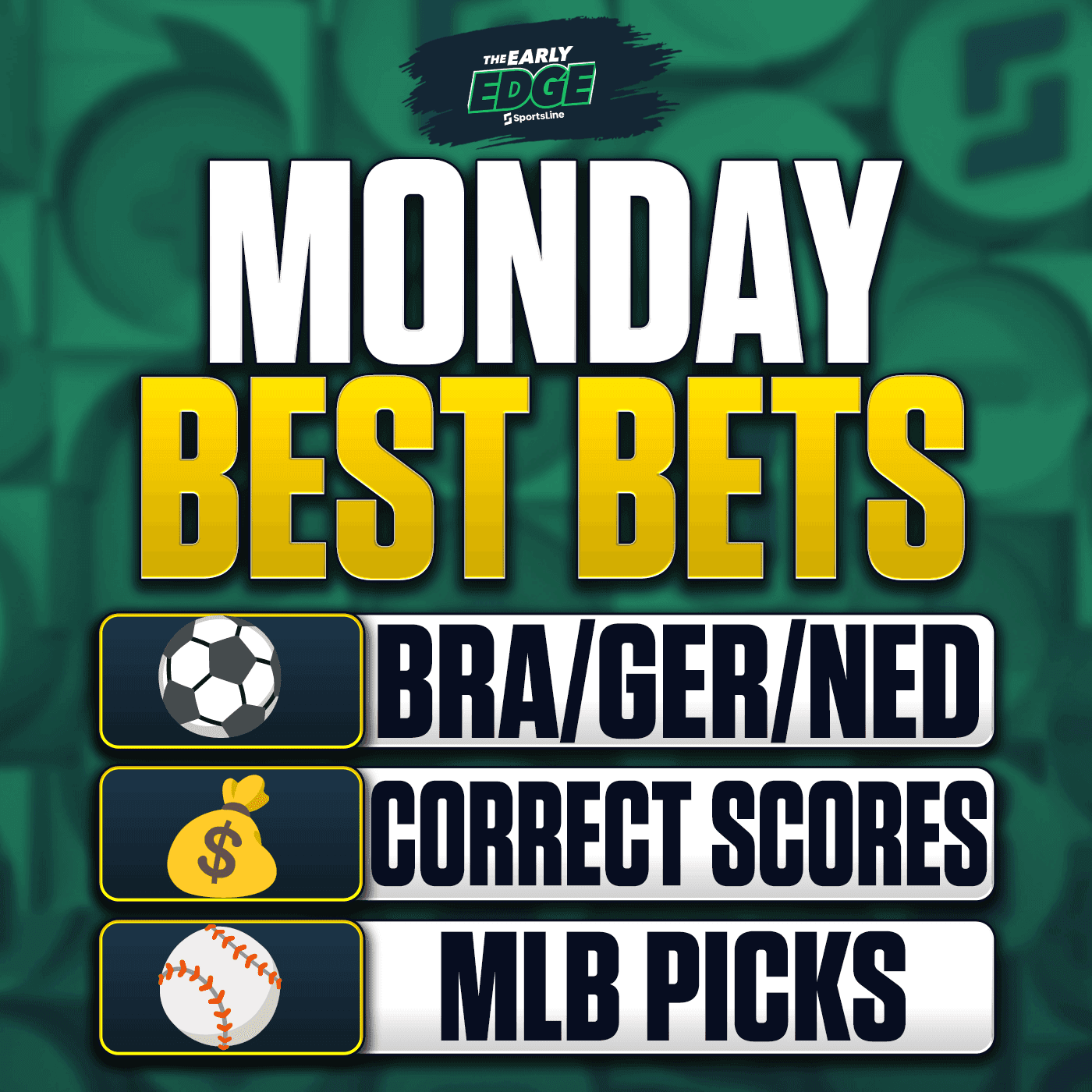 Monday's BEST BETS: World Cup Picks + MLB Props