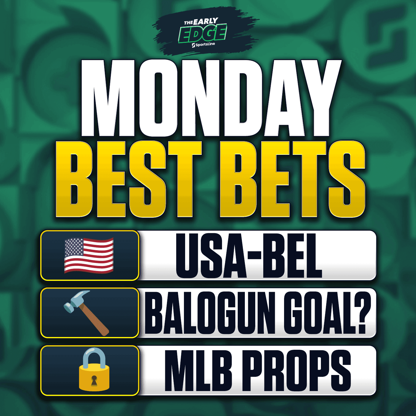 Monday's BEST BETS: World Cup Picks + USA vs. Belgium + MLB Bets
