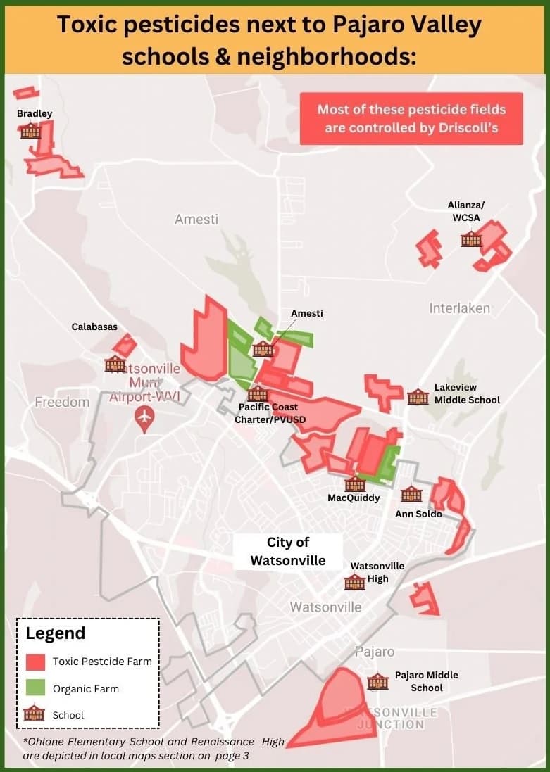 Pesticide use near schools and Santa Cruz County’s high rate of childhood cancer