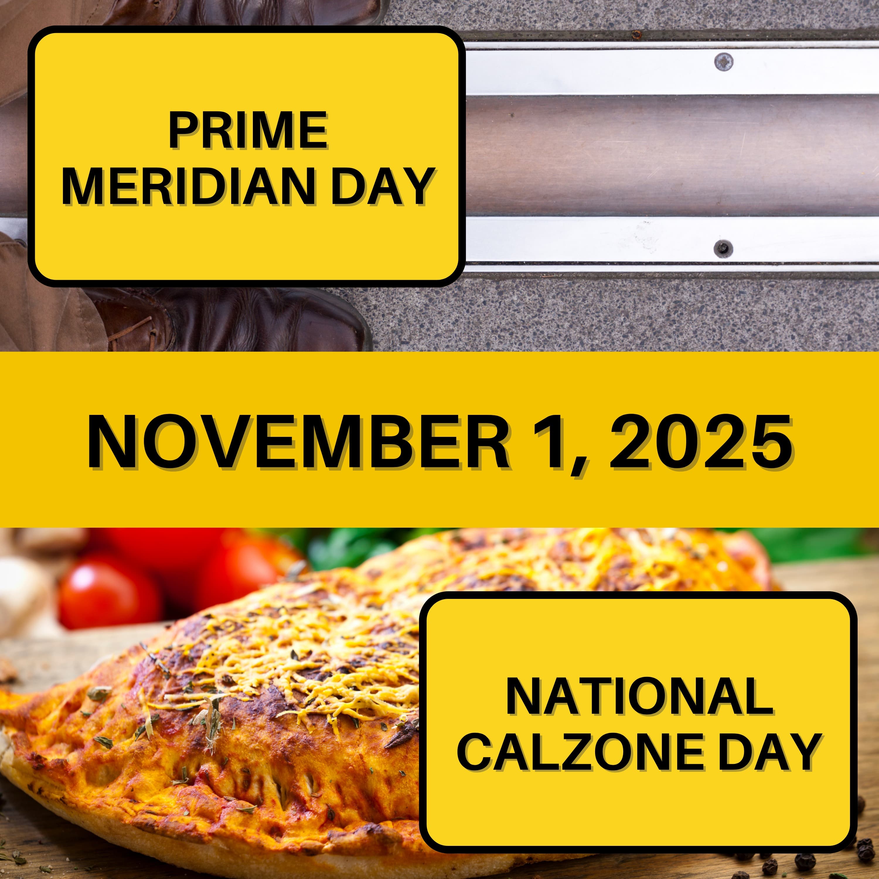 Prime Meridian Day & National Calzone Day