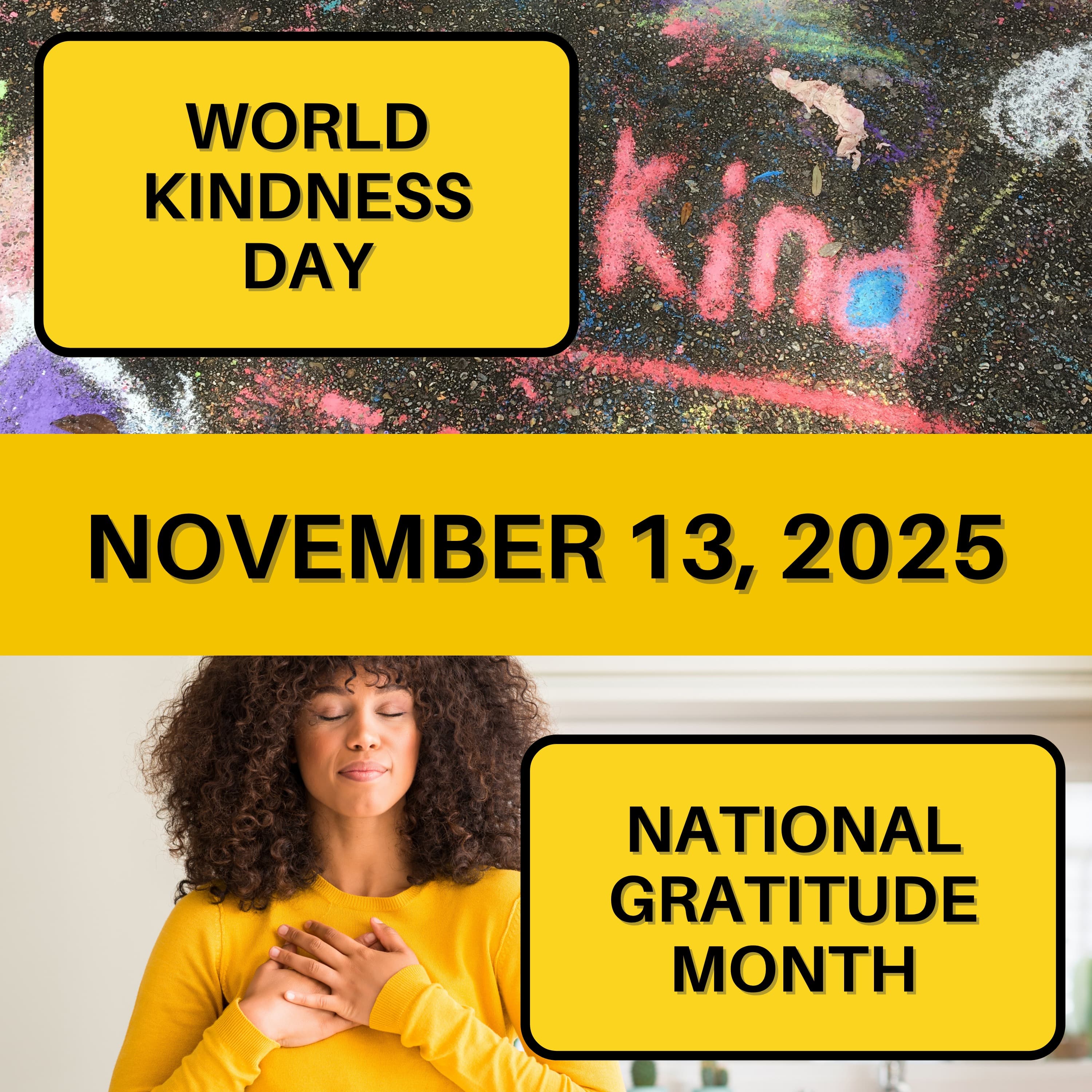 World Kindness Day & National Gratitude Month