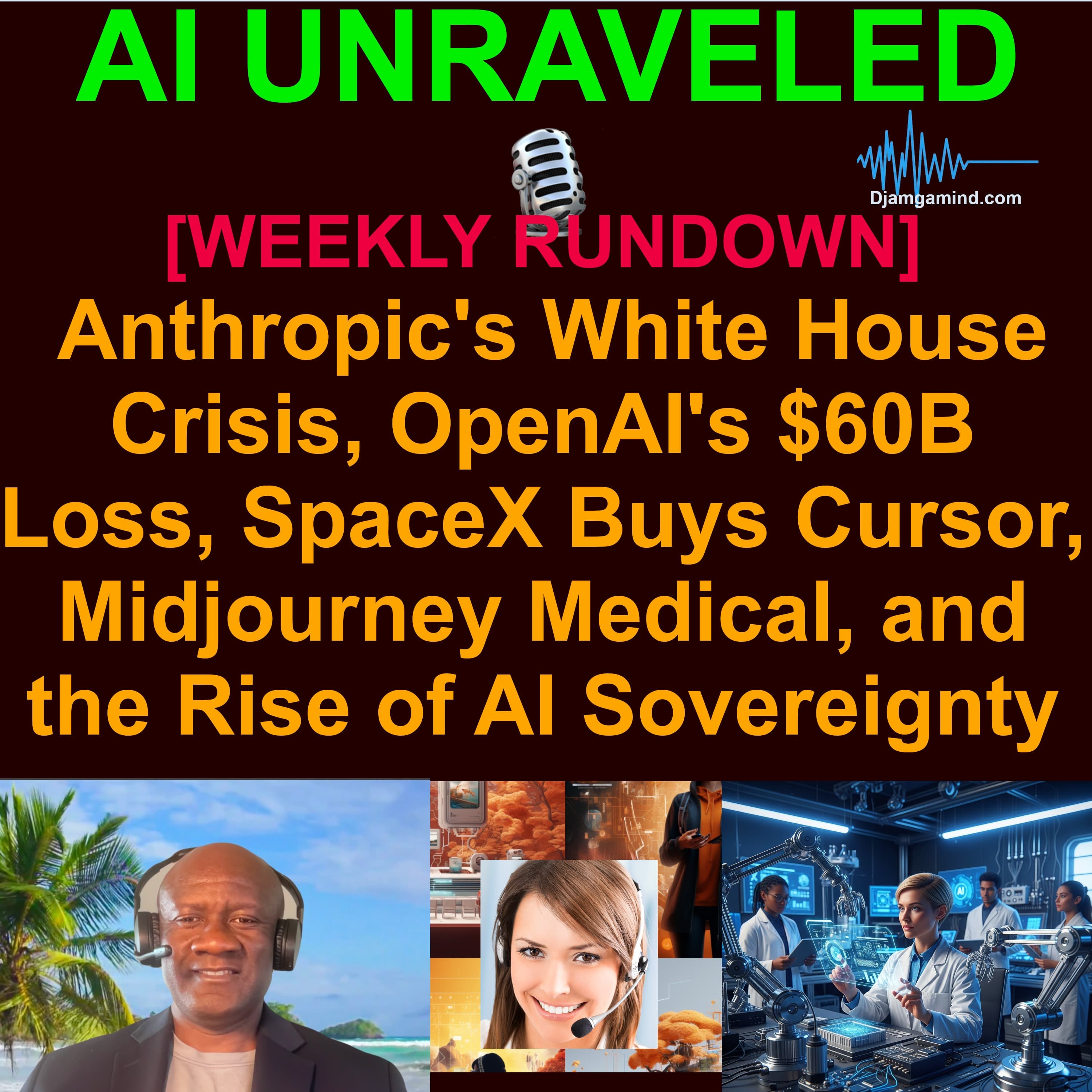 [AI WEEKLY NEWS RUNDOWN] Anthropic's White House Crisis, OpenAI's $60B Loss, SpaceX Buys Cursor, Midjourney Medical, and the Rise of AI Sovereignty | June 13-20, 2026