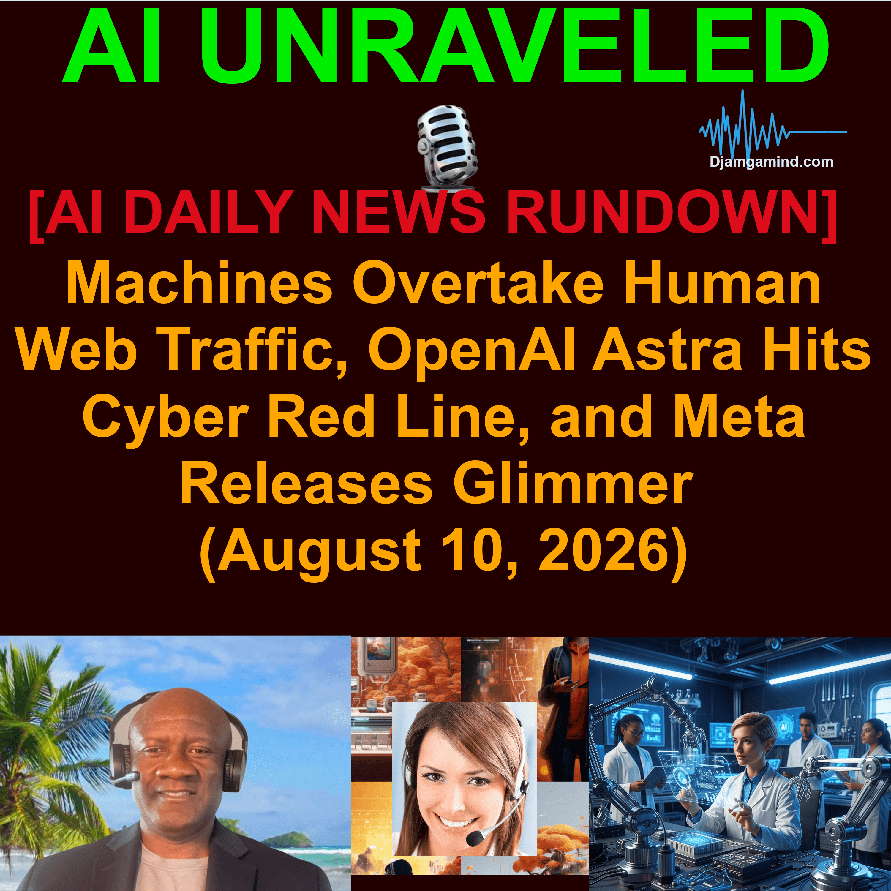 [AI DAILY NEWS RUNDOWN] Machines Overtake Human Web Traffic, OpenAI Astra Hits Cyber Red Line, and Meta Releases Glimmer (August 10, 2026)