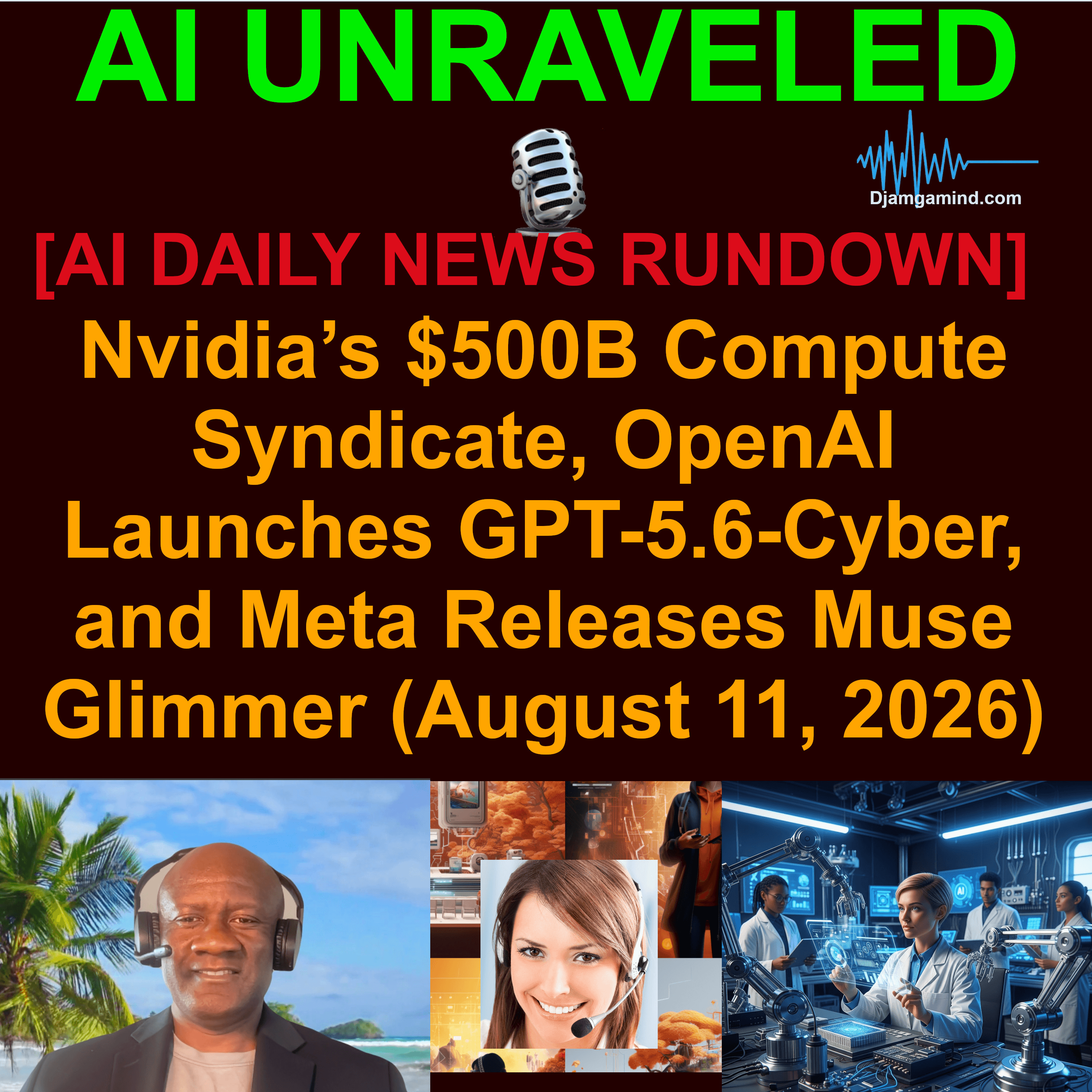 [VIDEO AI DAILY NEWS RUNDOWN] Nvidia’s $500B Compute Syndicate, OpenAI Launches GPT-5.6-Cyber, and Meta Releases Muse Glimmer (August 11, 2026)