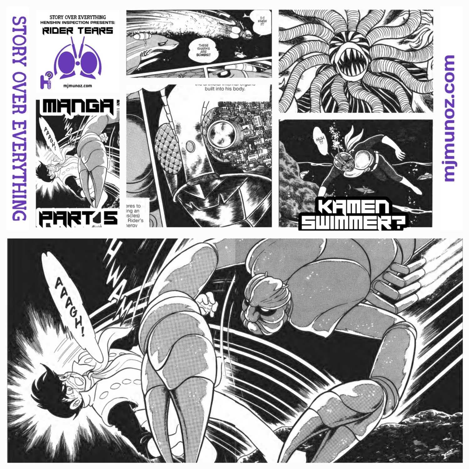 Kamen Rider Manga Part 5 Kamen SWIMMER?! |Rider Tears