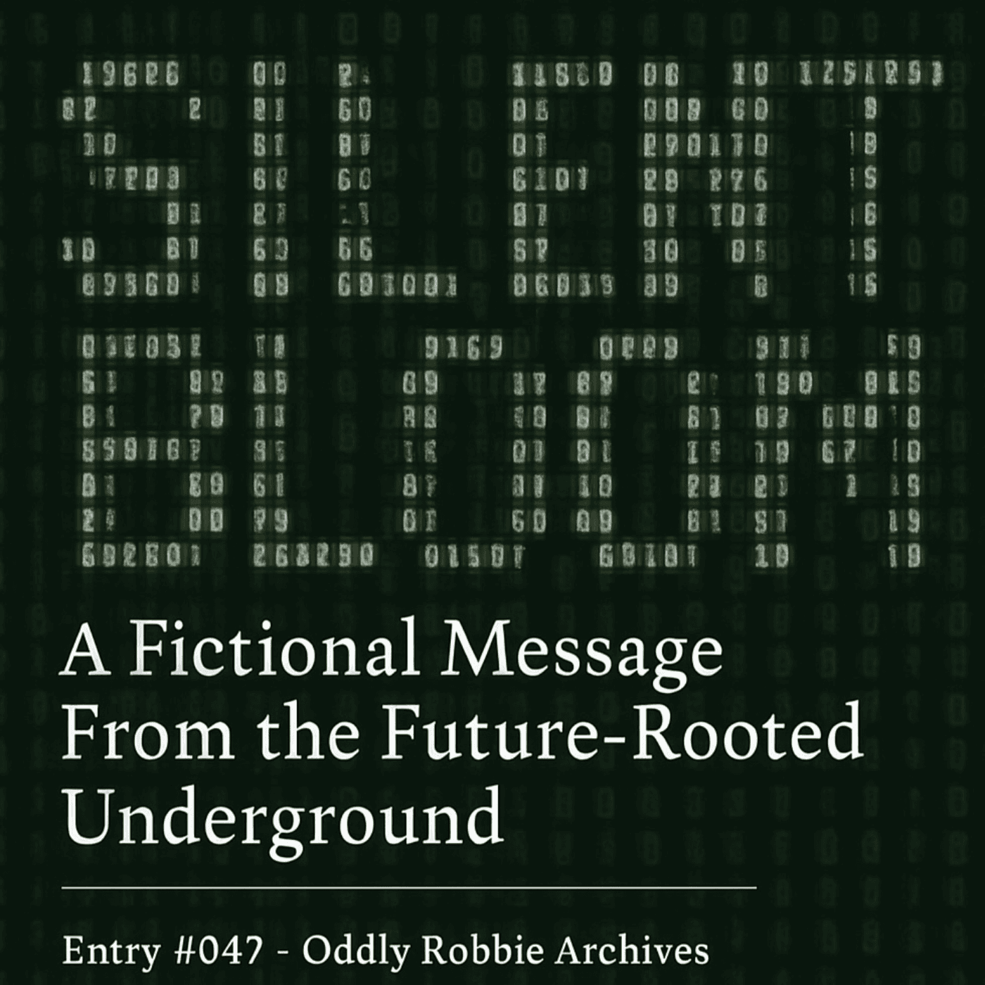 Silent Bloom: A Fictional Message From the Future-Rooted Underground