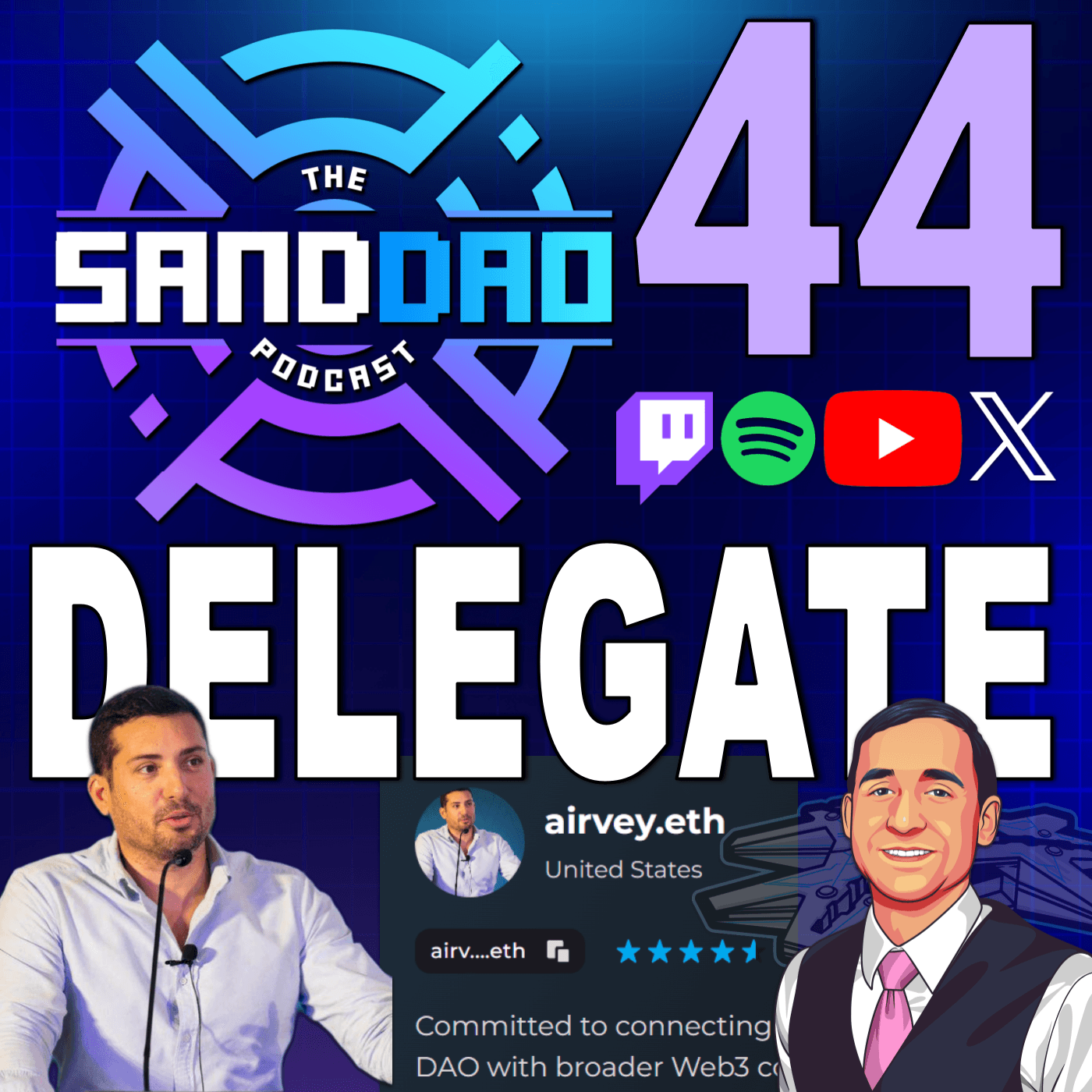🎙️SANDDAO Podcast 44: DAO Delegate, Airvey.eth (Hervé Larren)