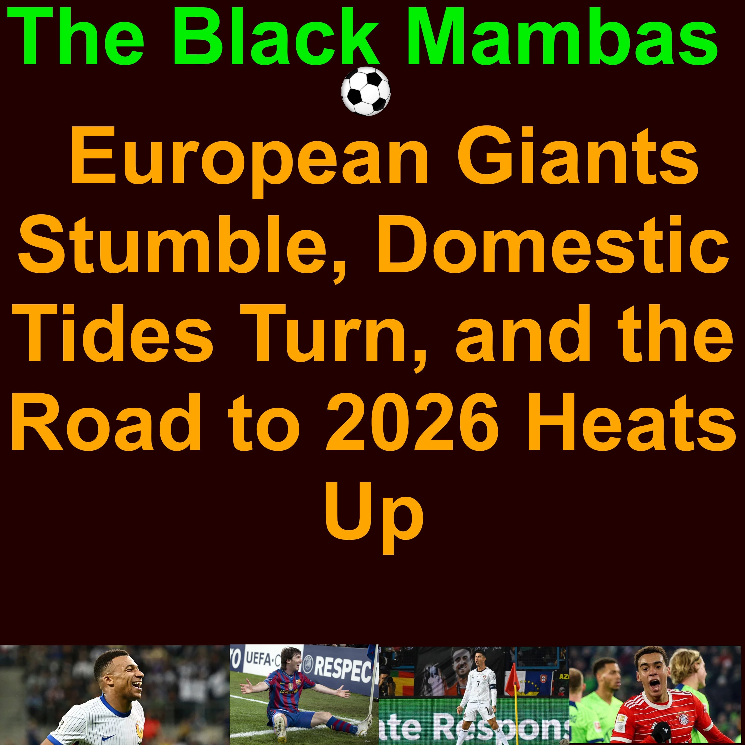 ⚽️ The Black Mambas of Football and Soccer: European Giants Stumble, Domestic Tides Turn, and the Road to 2026 Heats Up