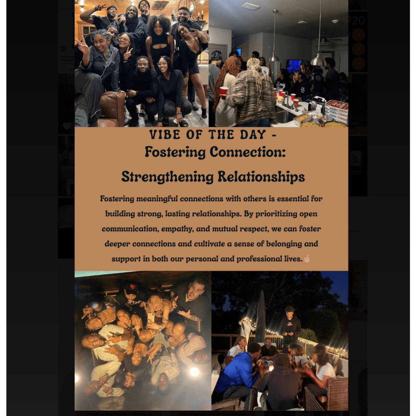Vibe of the day - Fostering Connection: Strengthening Relationships 