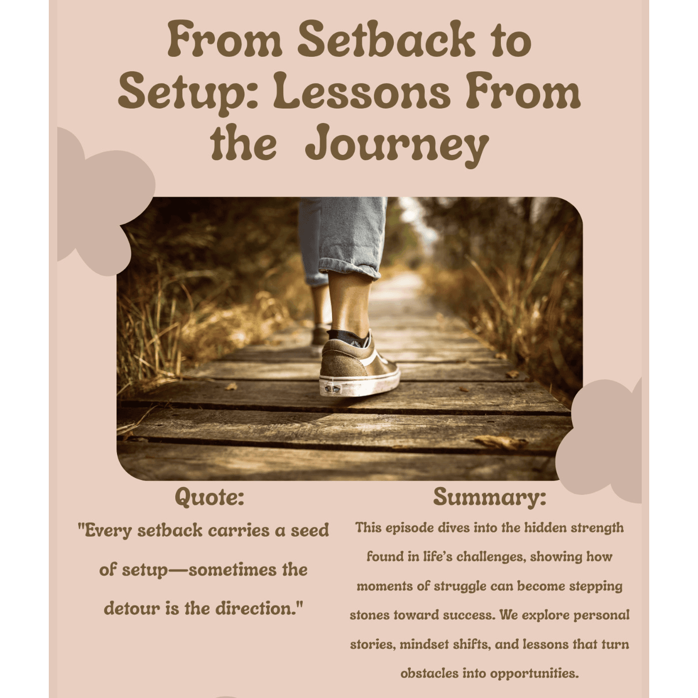 Vibe of the Day - From Setback to Setup: Lessons from the Journey