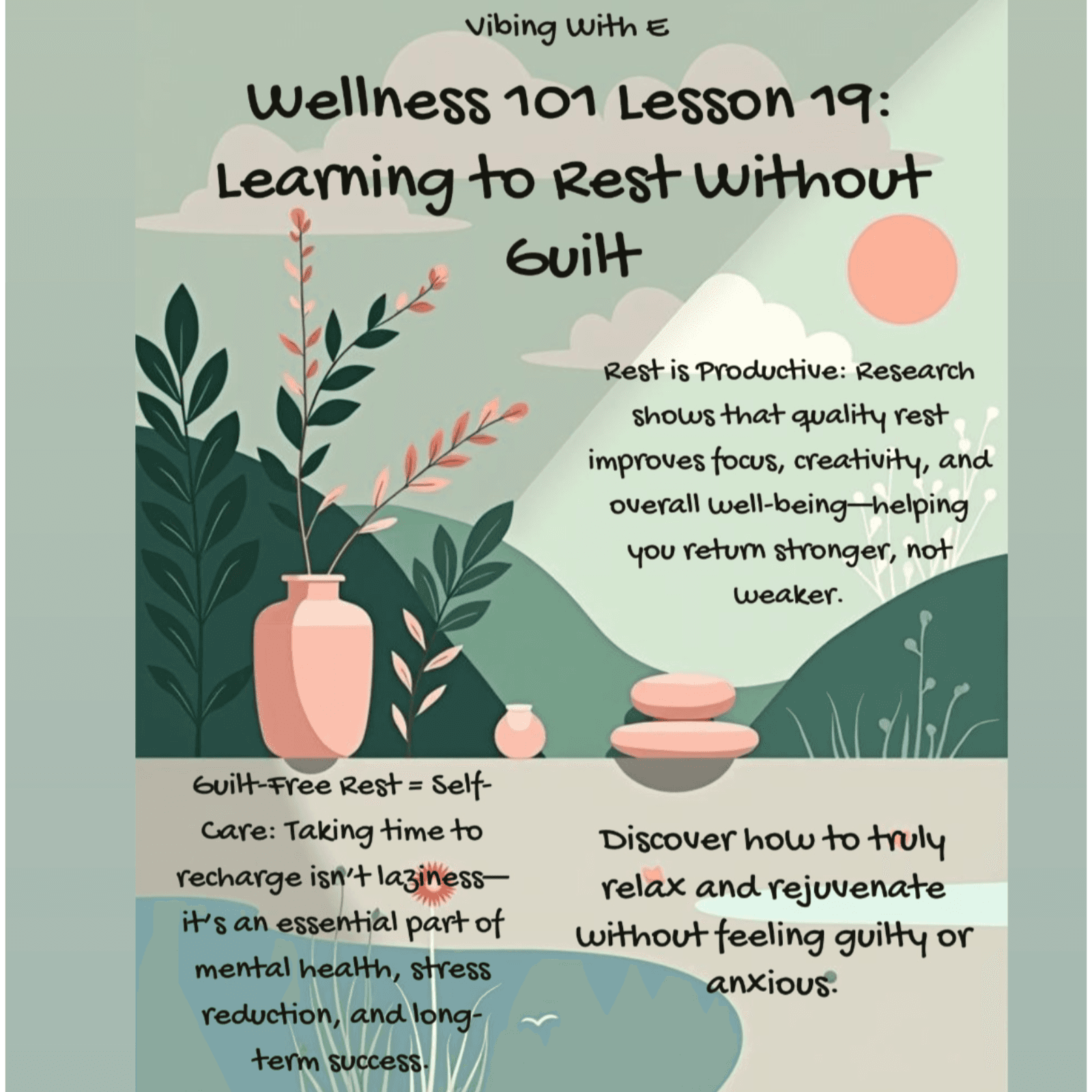 Wellness 101 Lesson 19 - Learning to Rest Without Guilt
