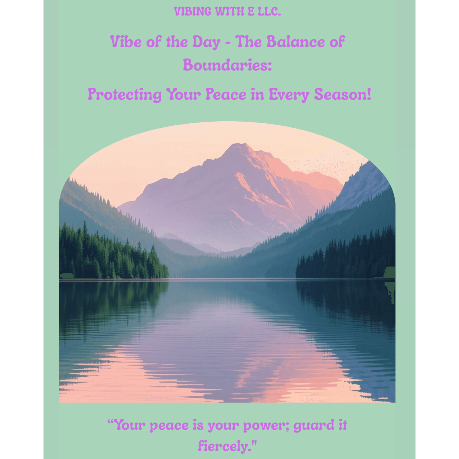 Vibe of the Day - The Balance of Boundaries: Protecting Your Peace in Every Season