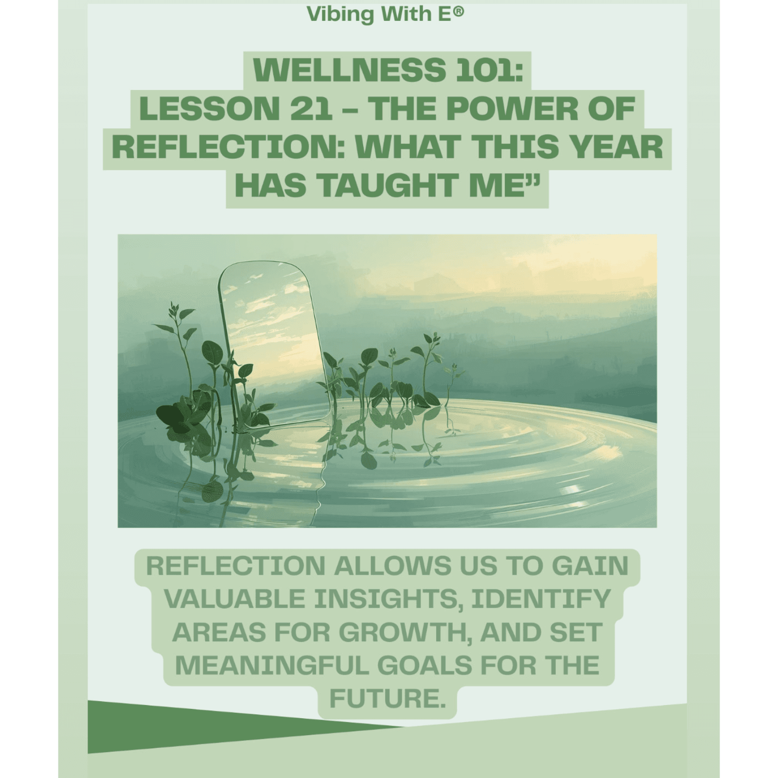 Wellness 101 Lesson 21 - The Power of Reflection: What This Year Has Taught Me