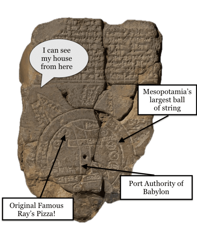 The Mesopotamian Map of Mystery, Or, From Babylon to the Boondocks and Back Again, Hopefully