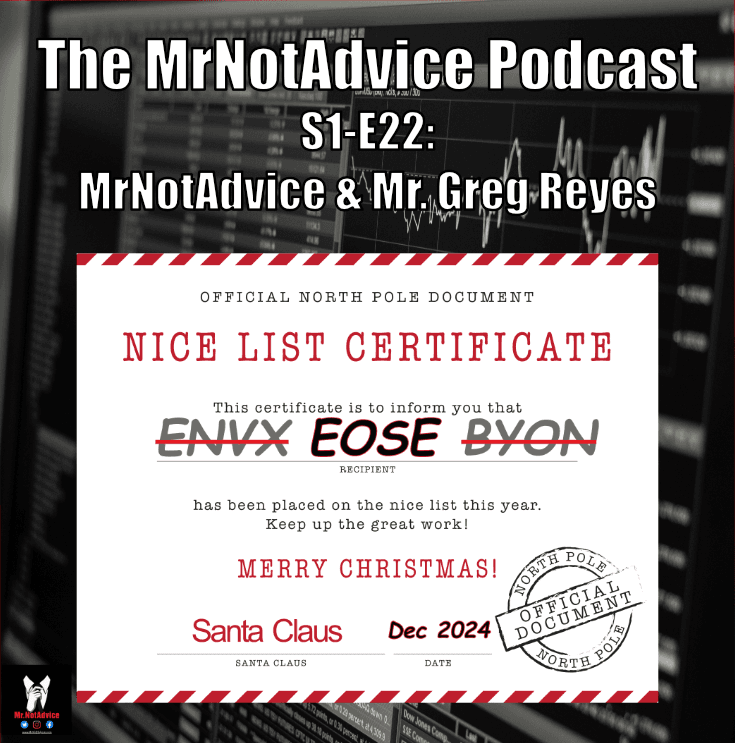 $ENVX $EOSE $BYON: Who made Santa's Naughty List and who is on Santa's Nice List?