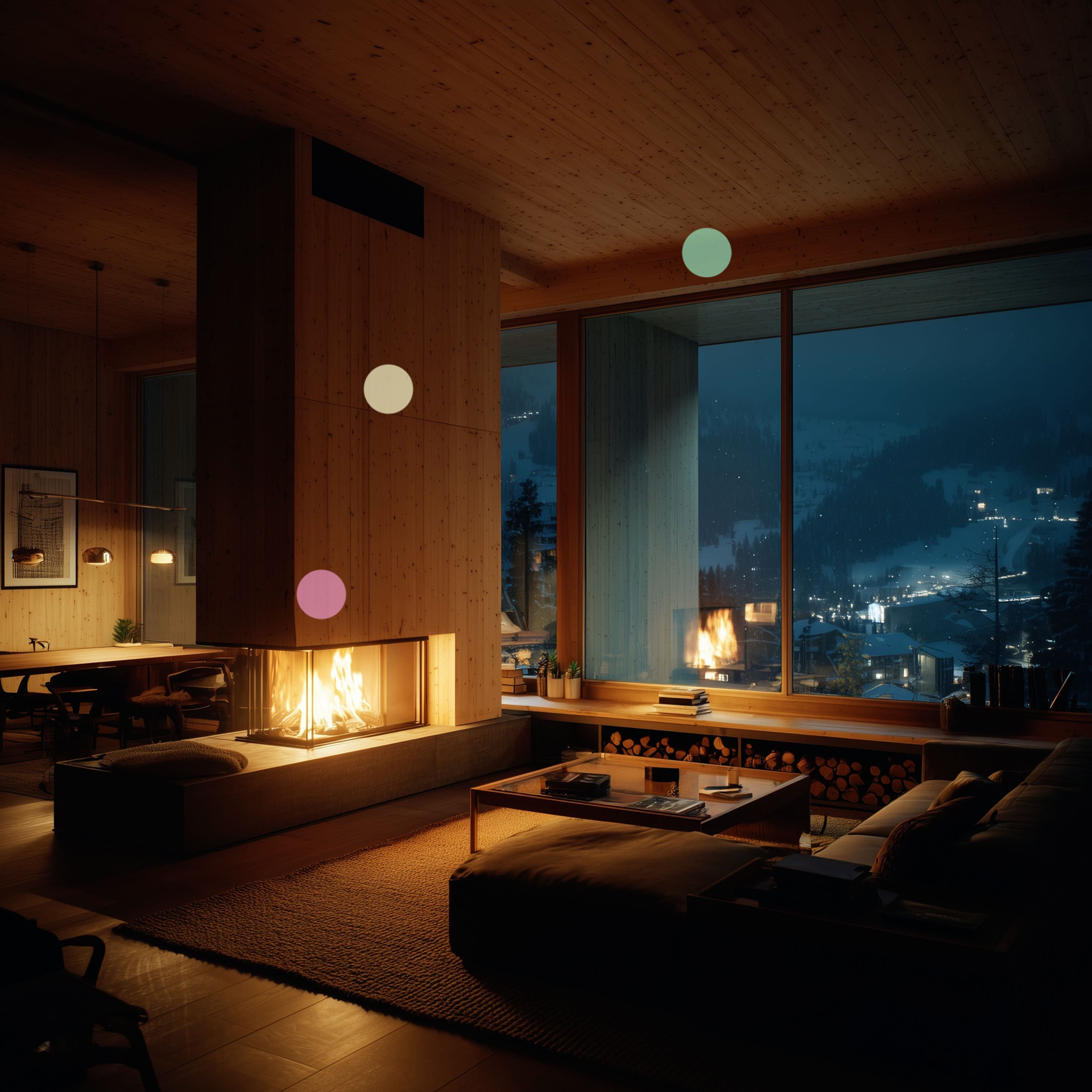 Fuego Crepitante | Una Habitación Acogedora en una Noche Fría
