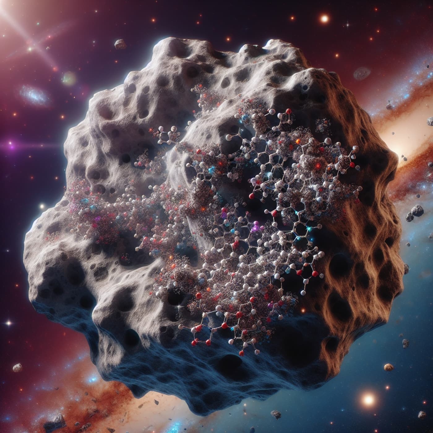 1758- Astrobiología: ¡Encuentran azucar y "chicle" en muestras del asteroide Bennu traidas a la Tierra!