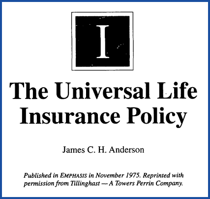 50th Anniversary of The Universal Life Insurance Policy