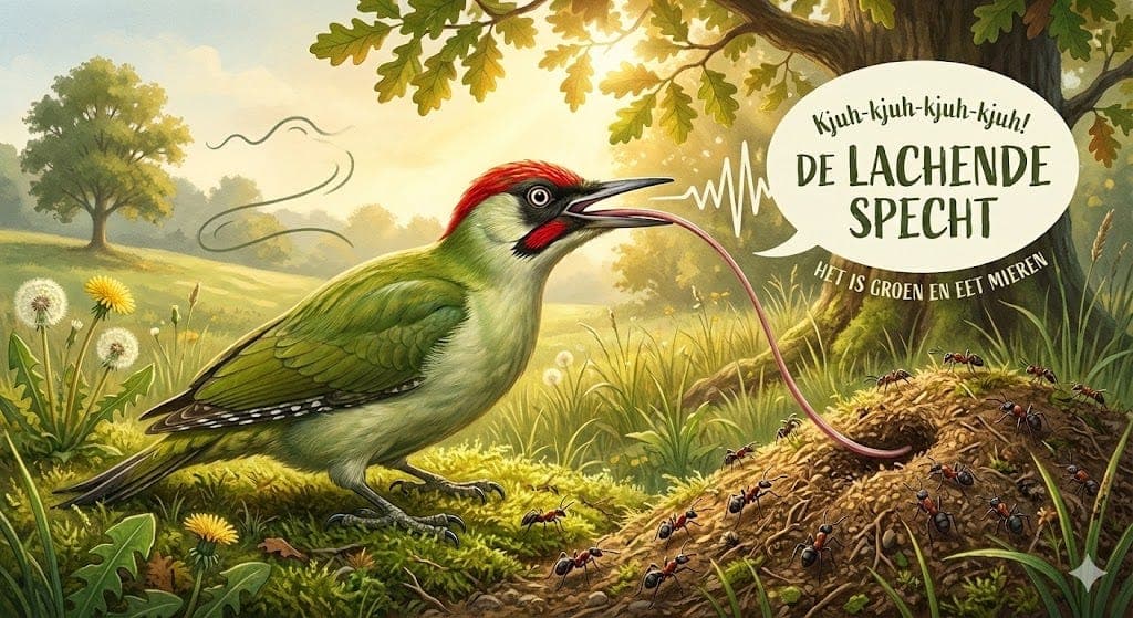 🎧 # 197 Het is groen en het eet mieren. Een specht?