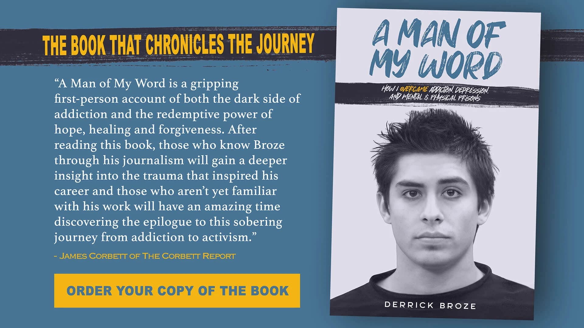 Derrick Broze Announces His New Memoir "A Man of My Word"! 