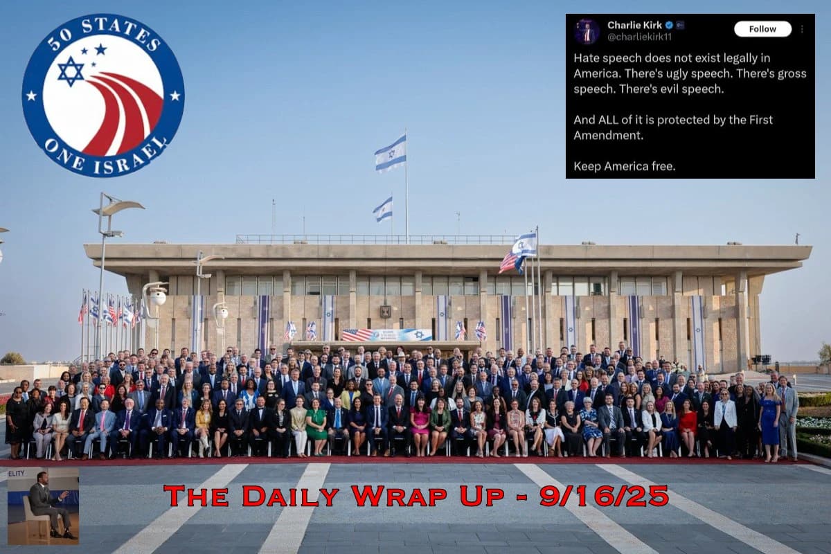 US Political Violence Less Than 1%, Kirk/Israel Story Deepens & The Republican Attack On Liberty