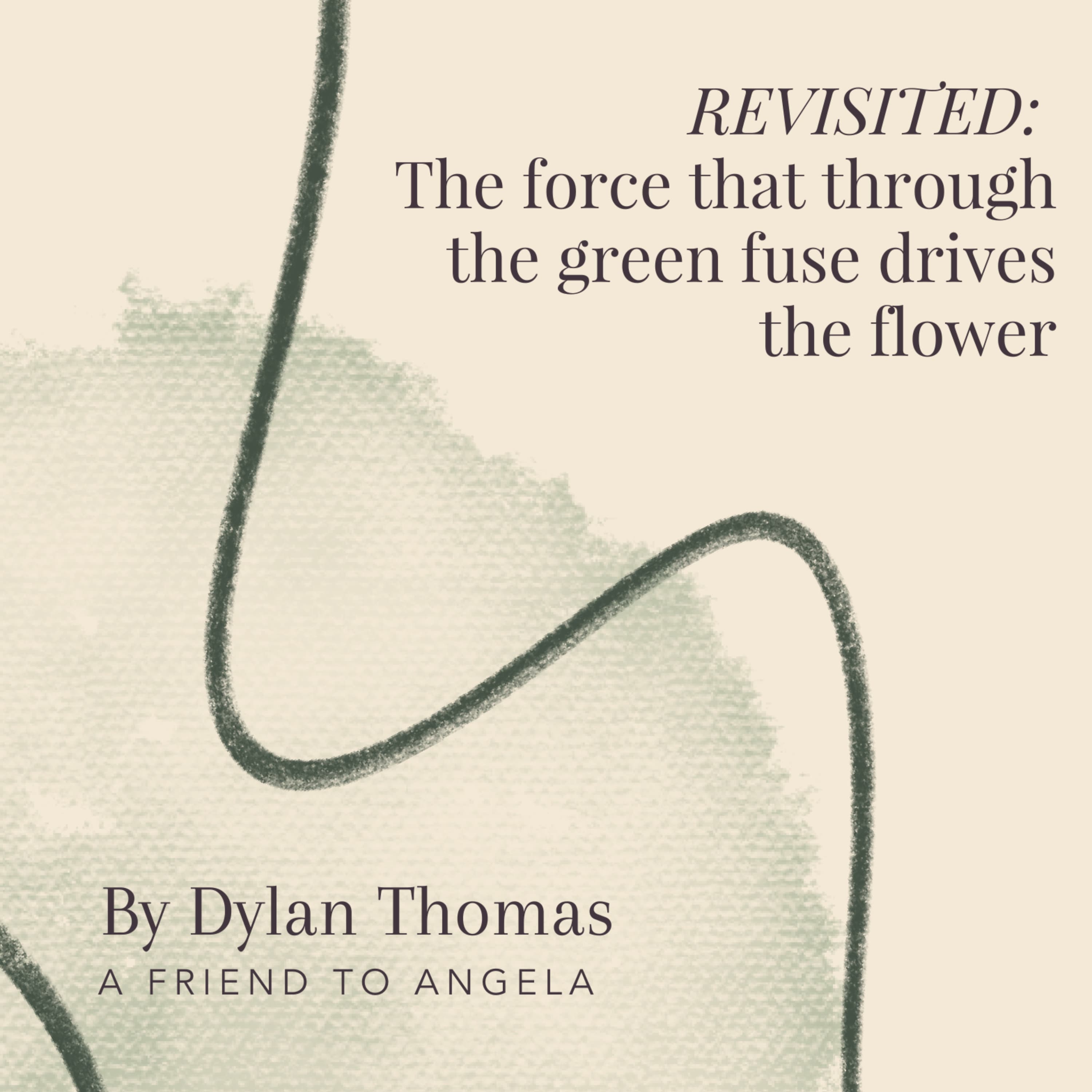 78. REVISITED: The force that through the green fuse drives the flower by Dylan Thomas - A Friend to Angela