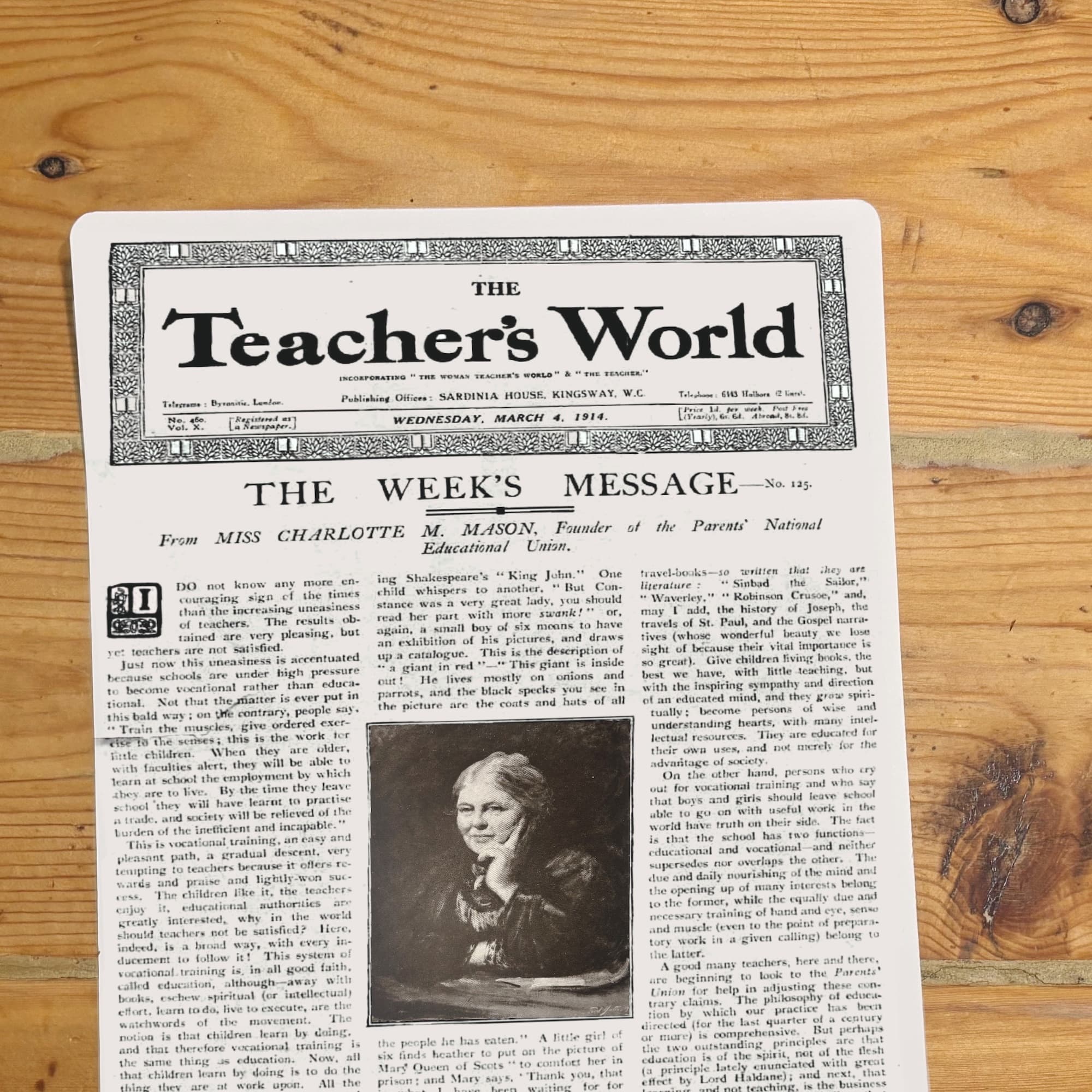 The Week’s Message, by Charlotte Mason