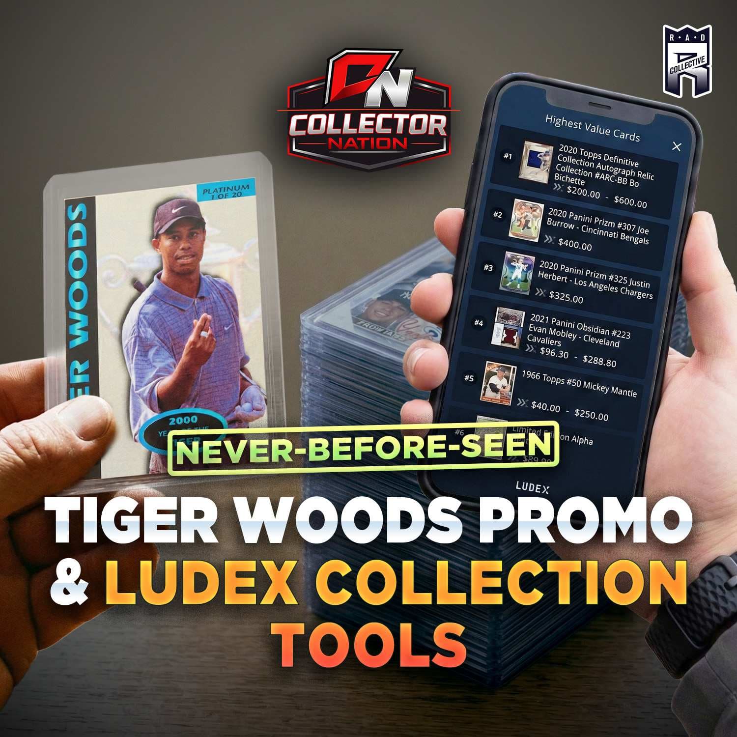 Rare Tiger Woods Promo, Kevin O’Leary’s $19M Card & Ludex Collection Management