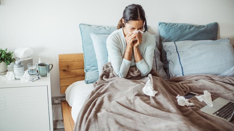 Steep rise in the number of reported flu cases
