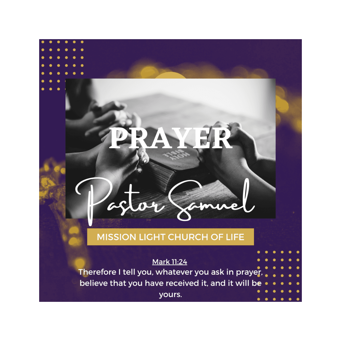 Pastor Samuel Estiverne Prayer