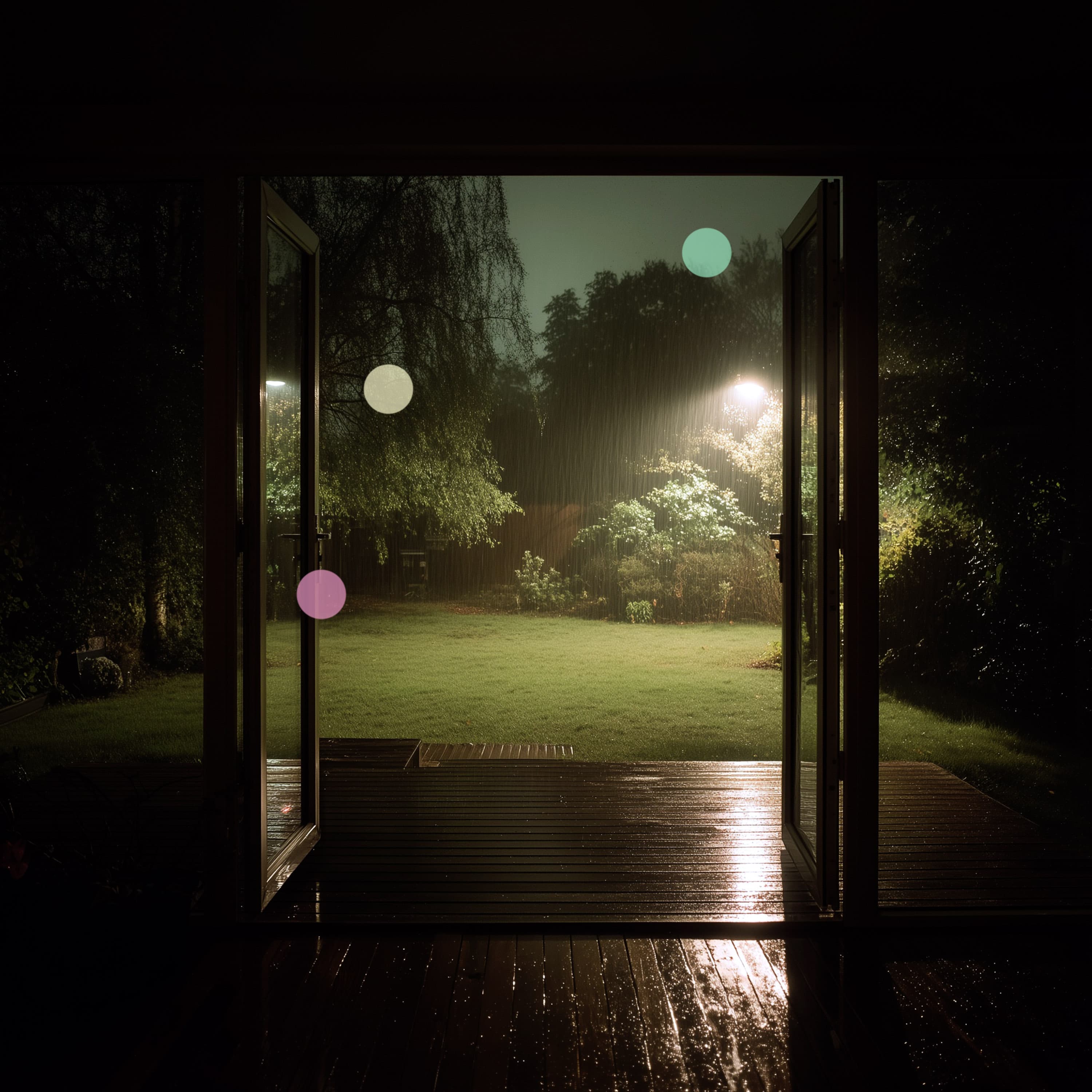 Lluvia Tranquila de la Tarde en el Jardín